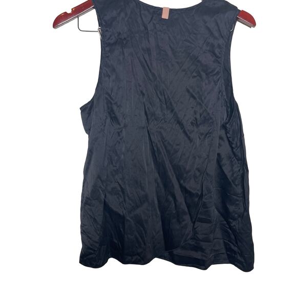 Lunya Black 100% silk tulip pajama tank top sz XL - Picture 2 of 6